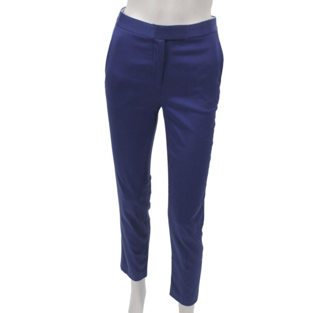 Alexander Wang Women Ankle Pants Blue Solid Hook & Eye Size S